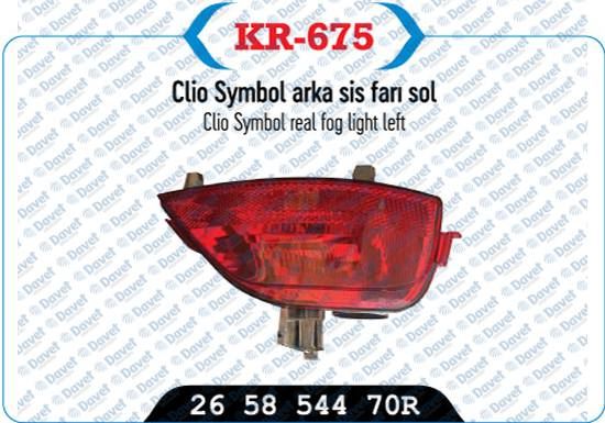 KAYA KR-675 Arka Sis Fari Sol Dacia Sandero